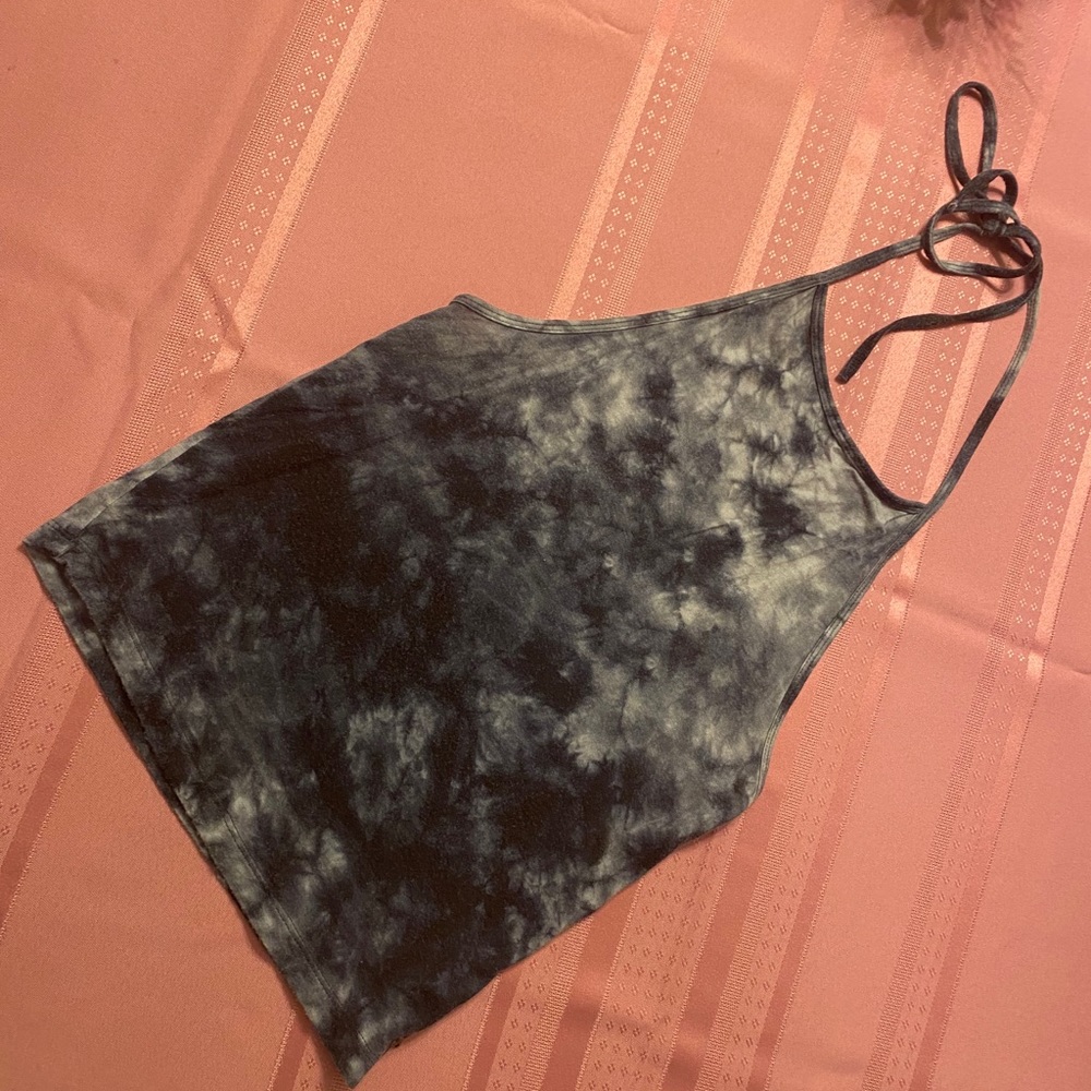 Black Tie Dye Halter Top✨